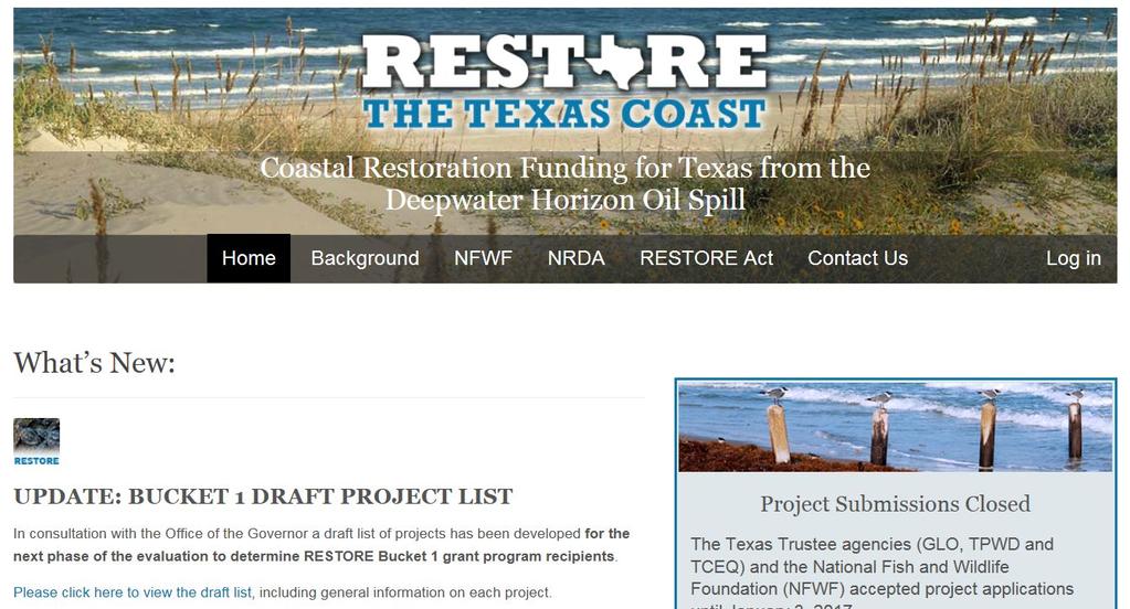 Proposal Status On TCEQ Bucket 1 draft project list Draft list, no guarantee of project funding Tentative funding amount is about one-half of necessary budget