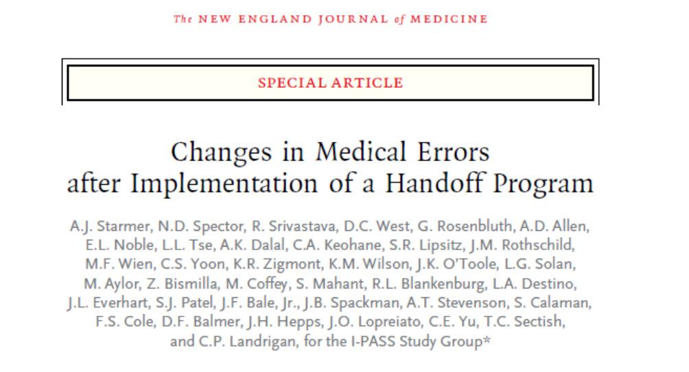 30% reduction Number of errors (rate per 100 patient admissions) Pre (n=5516 admissions) Post (n=5571 admissions) 23% reduction P-value Overall rate of medical errors 24.5 18.8 <0.