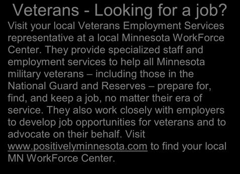 for, find, and keep a job, no matter their era of service.