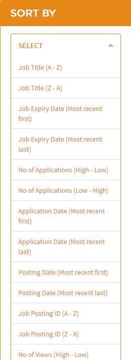 Example 2: To sort the Job Postings by Posting Date with