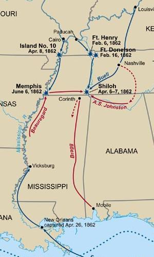 the North Battle of Shiloh April 6-7 1862 Union victory in Tennessee 25.