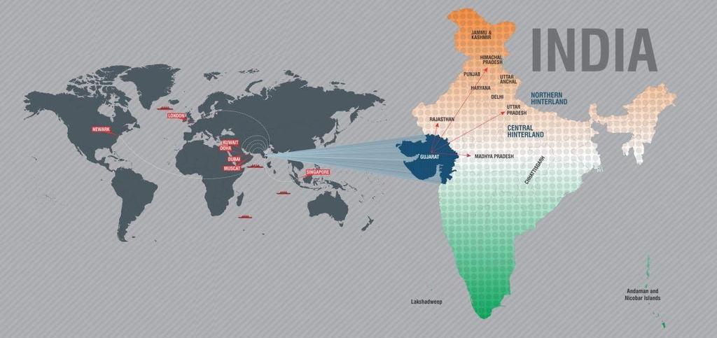 Eric Schnur, president, Lubrizol Advanced Materials Gujarat at a Glance: Strategic Geographic Location Gujarat, with a coastline of 1600 km is well connected to all the major port-based trade routes,