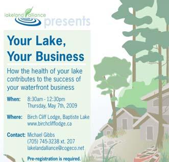 Your Lake, Your Business Seminars Making the link between a healthy
