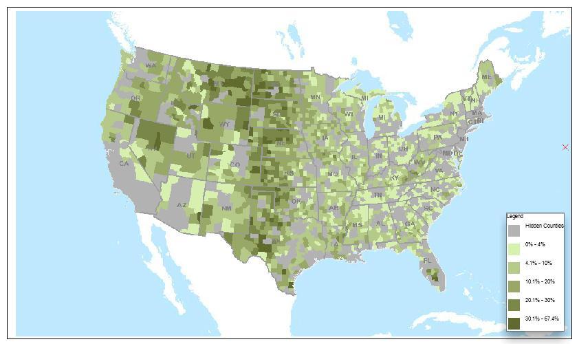 Farm counties USDA Rural Atlas Census 2010 http://www.ers.