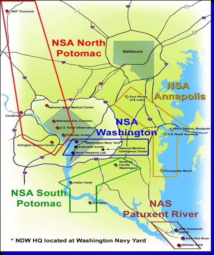 The NAVFAC Washington Area of Responsibility (AOR) NAVFAC Washington Supports Naval District Washington PWD Washington PWD JBAB (Stand-up 2011) PWD Bethesda OICC Bethesda (Stand-down 2012) PWD