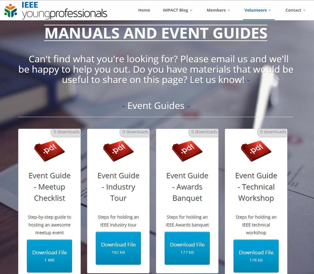 Download manuals and event guides http://yp.ieee.