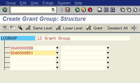 Create Grant Groups Enter Group Name Press