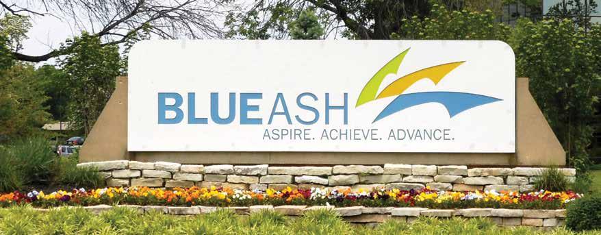 OCATION LOCA BLUE ASH AT THE HEART OF BUSINESS SUCCESS Strategically located in the heart of Greater Cincinnati, Blue Ash is home to more than 2,500 of the most successful companies in the region -
