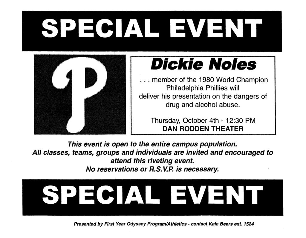 SPECIAL EVENT Dickie Noles.