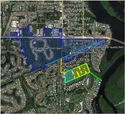 STATE ALL AMERICAN DITCH STORMWATER QUALITY RETROFIT PROJECT BACKGROUND The proposed project entails the construction of a lake and stormwater treatment area (STA), configured in a treatment train