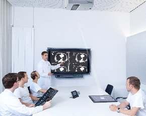 These oncology, pathology and radiology specialists have chosen to conduct their meetings via videoconference.