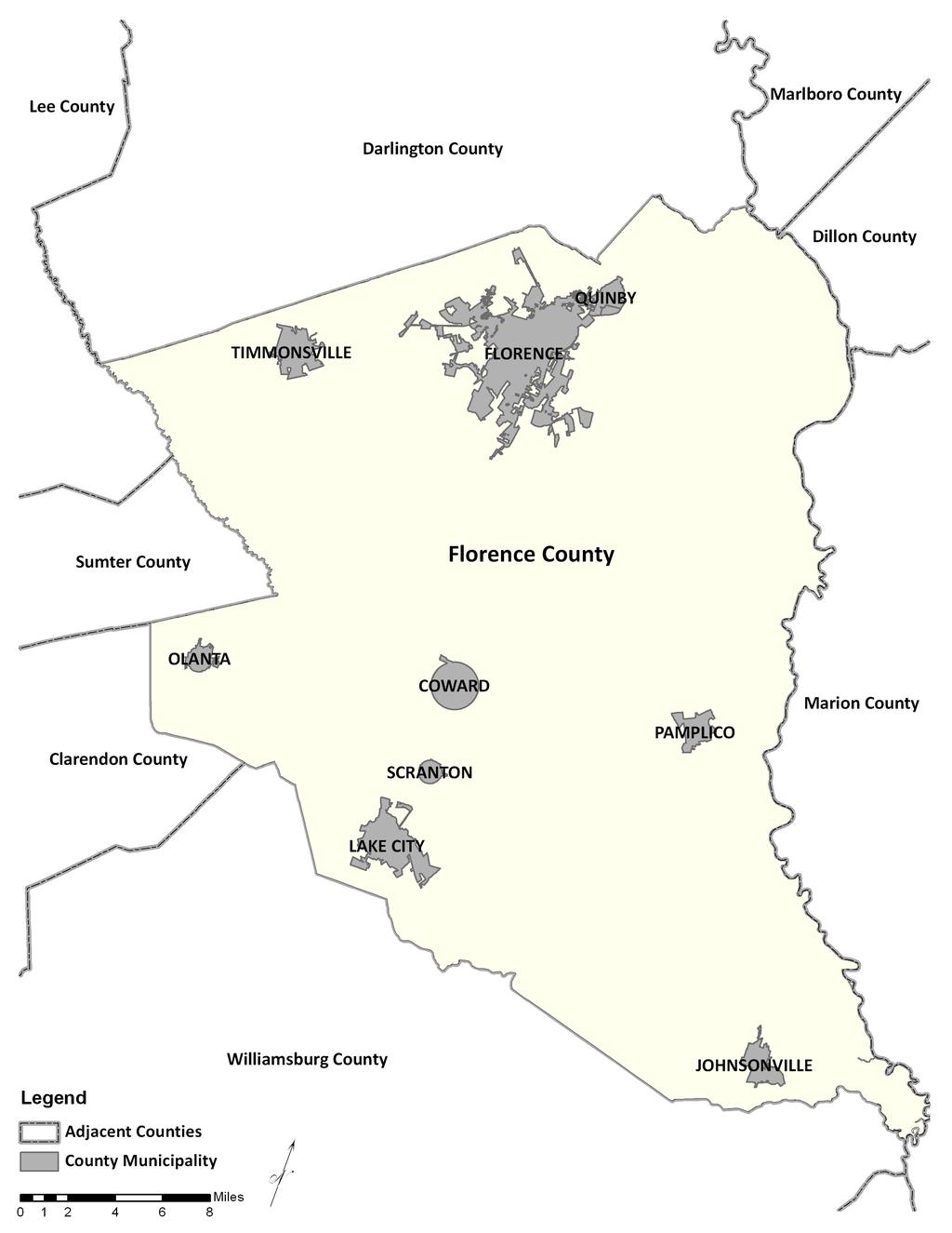 Appendix A: Adjacent and Surveyed Florence County
