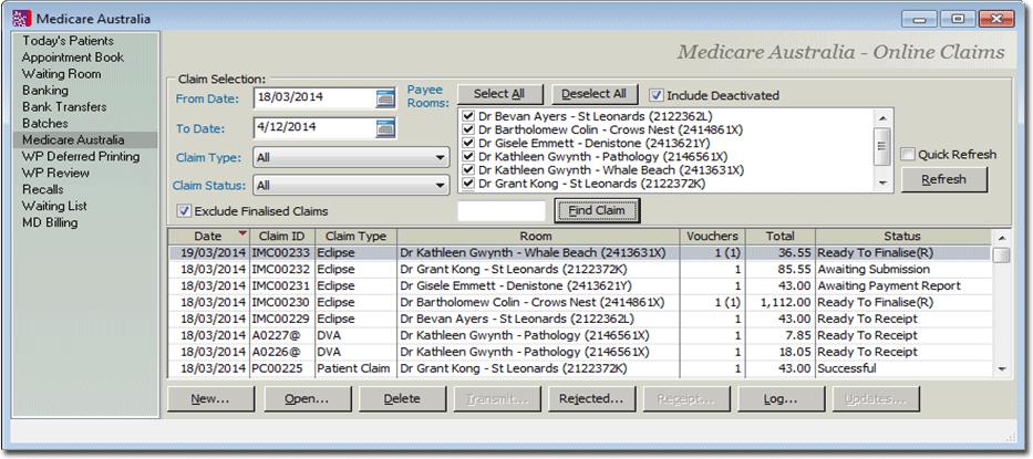 Procedure 1. From the Practice Explorer button on the lower-right hand side of the screen, select Medicare Australian from the margin menu. 2.