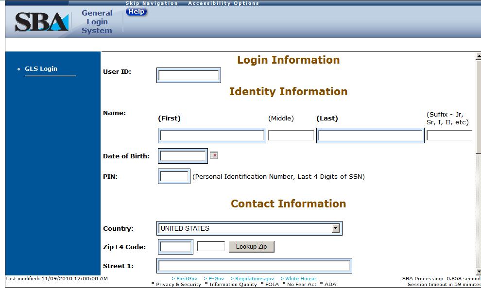 Register for a GLS Account Create your own user ID