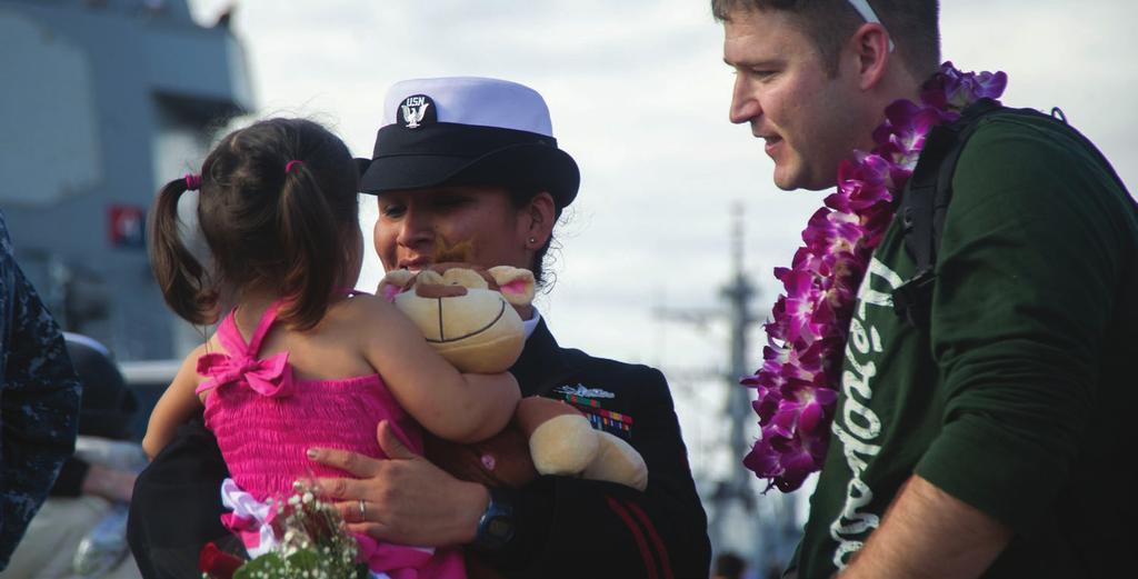GOAL 5: Reinforce Navy families connection to the Navy and to the Navy core values of honor, courage, and commitment.