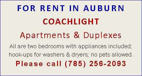 Auburn Animal Clinic 8 3 7 0 SW Auburn Road Auburn, Kansas 6640 2 785-256- 24 7 6, Call f o r a n Appointment Hours: M - F 8 a m - 5p m ;