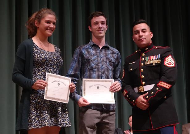 Maia Carr and Greg Nye were both recipients of the United States Marine Corps Distinguished Athlete Awards and the DeLand High Athletic