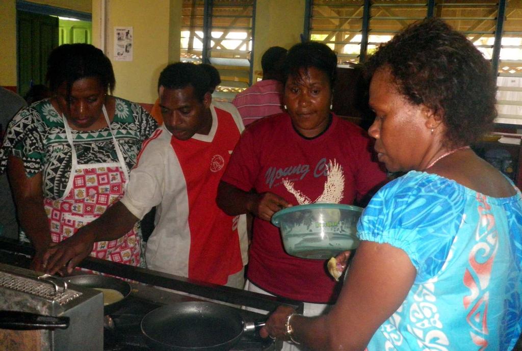 The TVET Centre also worked with VIT in the delivery of a Cooking and Hygiene training which now enables participants to cook food for sale in town in accordance with the safety regulations of the
