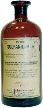 Sulfanilamide Disaster 1937 Used to treat streptococcal infections Produced in liquid form by S.E. Massengill Co.; Bristol, TN.