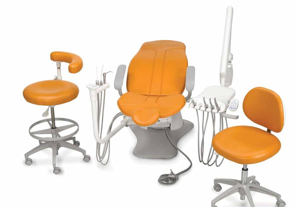 And because it rotates around the back of the chair, you gain an obstruction-free configuration that patients never see.