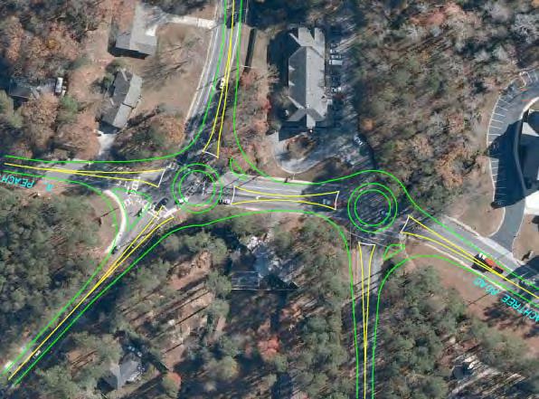 Multiple Roundabouts Closely spaced intersections Single lane due to spacing Criteria -55- Design Year LOS F/C Cost