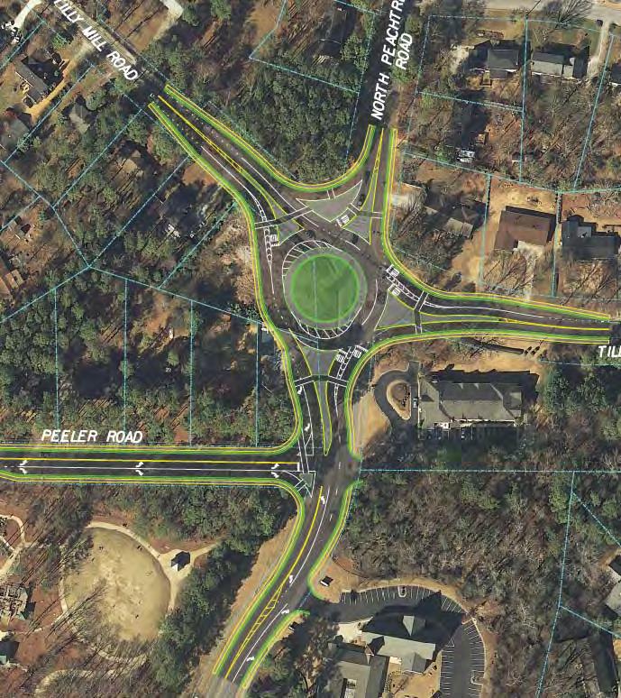 Roundabout at Tilly Mill Only Roundabout at Tilly Mill Multi-lane roundabout Peeler stop sign controlled Criteria -57- Design Year