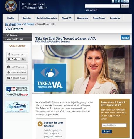 TakeACloserLook@VA (TACLVA) Marketing efforts: social media presence at Facebook, LinkedIn, Instagram, and Twitter