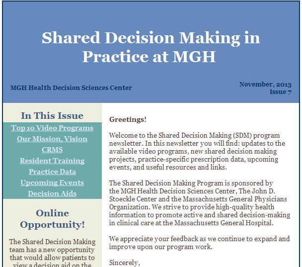 General Hospital and Health Decision Sciences Center