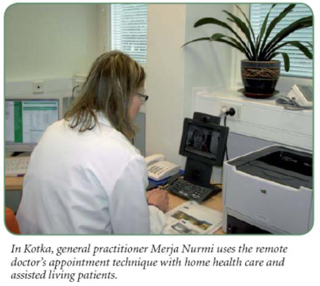 The technology of doctors remote practice Laptop with camera and secured communication allows picture and voice connection between the doctor and