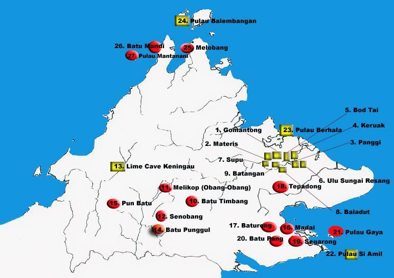 3.1.3. Di negeri Sabah, sebanyak 23 gua batu kapur yang menjadi tempat tinggal burung layang-layang telah diwartakan dalam Jadual 4 seksyen 85, Enakmen Pemeliharaan Hidupan Liar 1997 di mana 12