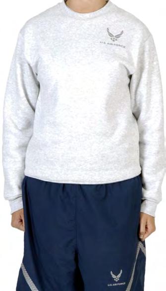 Optional PTG Sweatshirt. The long-sleeved sweatshirt will extend no lower than six inches below the natural waist line. Do not push up, remove, or cut sleeves. Undergarments.
