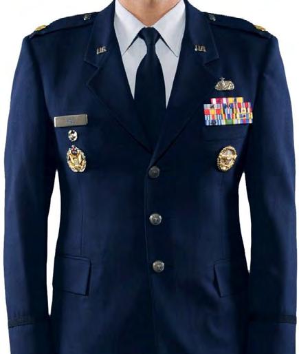 SERVICE DRESS UNIFORM Males: Officer and Enlisted Coat and Trousers. The coat will match the trousers. Tie. A tie will be worn. The tie will be the polyester herringbone twill. Tie Tack/Clasp.