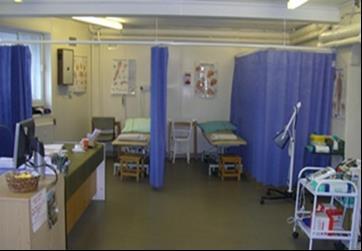 Storage space is an issue, especially due to the size and quantity of equipment required to support a physiotherapy department.