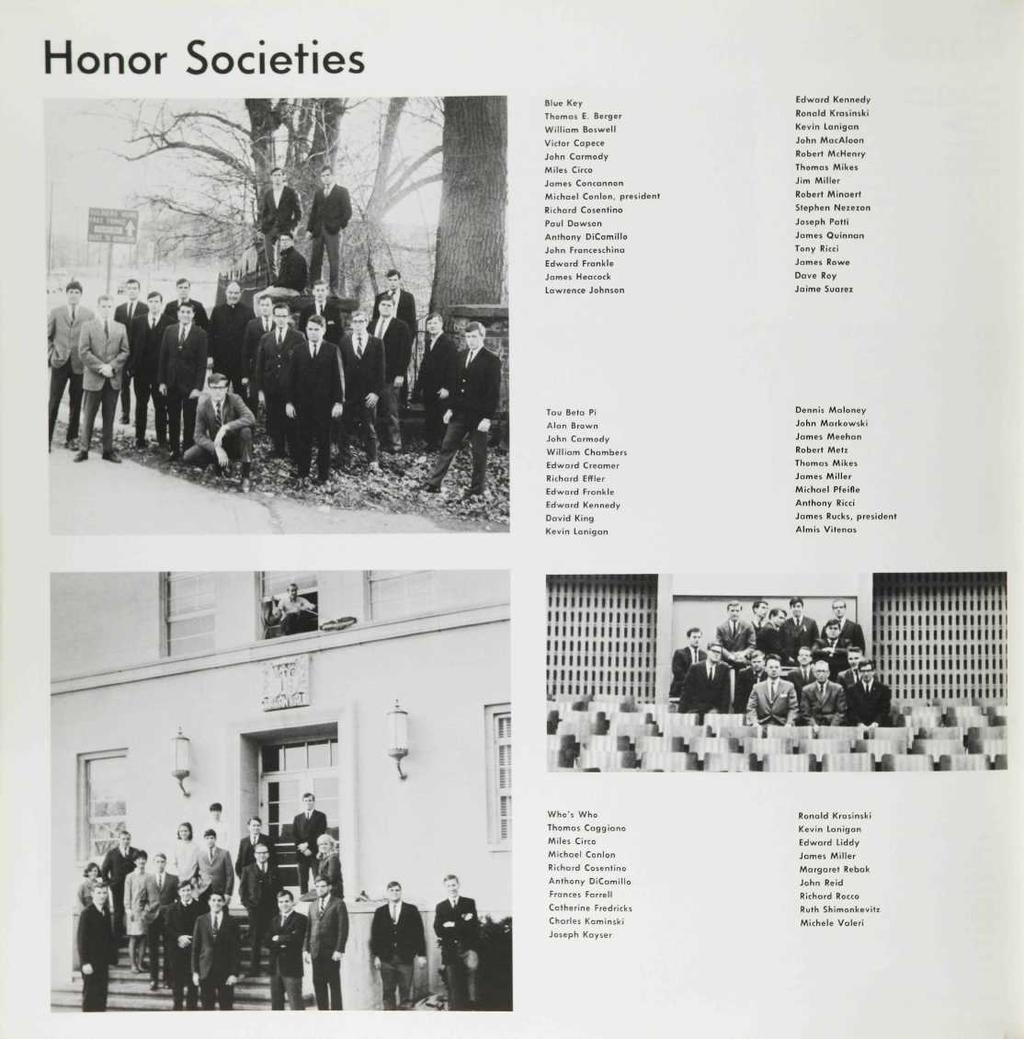 Honor Societies Blue Key Thomas E.