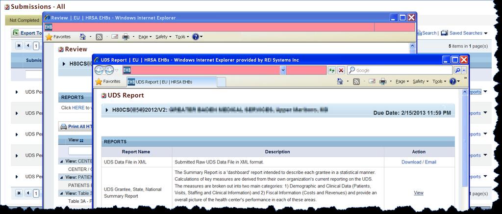 Figure 7: Standard UDS Reports Window List of Standard UDS Reports The following reports can be accessed by following the steps given above.