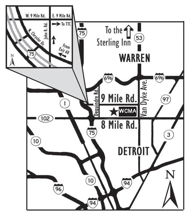 WARREN AREA MAP Directions to the World Class Manufacturing Academy Exit the freeway and make a RIGHT (GO NORTH) at the first set of traffic lights onto