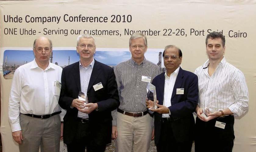 The TK Uhde Group Best Subsidiary Award 2010 Awarded to Uhde India, TK Uhde s