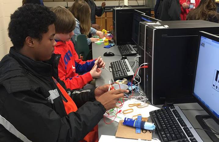 Thomas Nelson Community College hosted the first Saturday event on January 24. This year s theme, Designing the Future, incorporated Information Technology activities using Makey Makey kits.