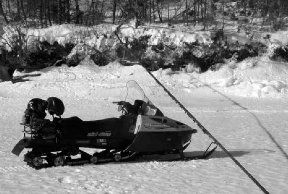 Sore Fastened Mooring In Marc 1999 a fatal snowmobile accident occurred at an aquaculture site in Green Bay because a snowmobile struck a sore fastened mooring line.