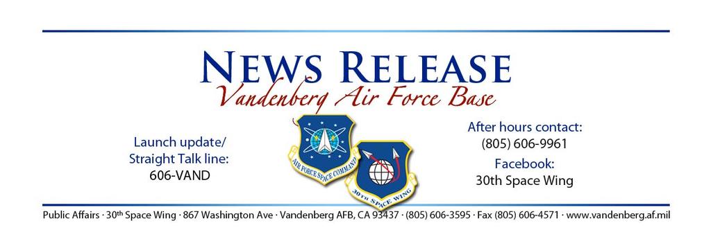 Friday September 23, 2016 Release No. 201609-031 WASHINGTON INCIDENT FIRE UPDATE VANDENBERG AIR FORCE BASE, Calif. As of 7:00 a.m. on Sept. 23, the fire on North Base is under control.
