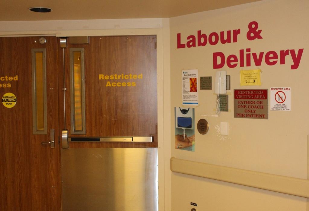 Labour and Delivery Entrance Entry doors are locked for security reasons. Pick up the phone and press the call button. A staff member will answer and instruct you to come in.