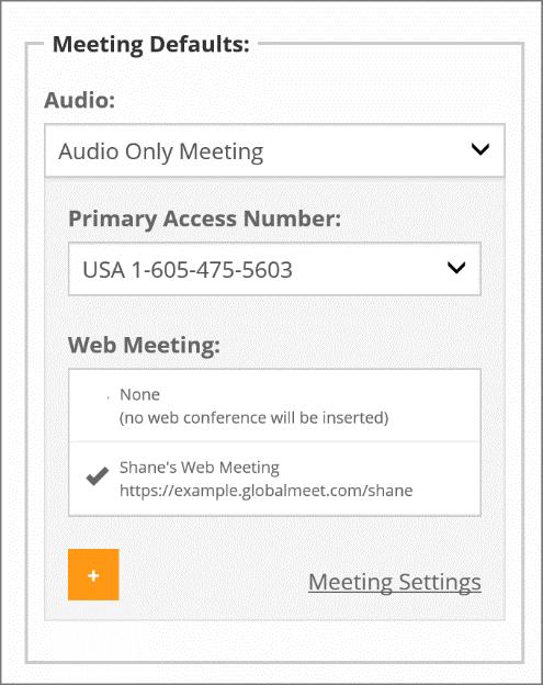 ADD A WEB MEETING If your web meeting is not listed, you can add it as a custom meeting and associate it with an audio conference.