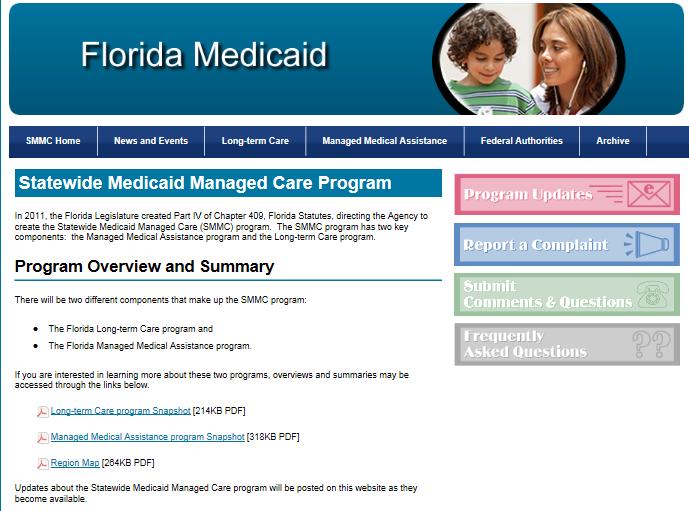 Centralized Complaint Process Online submission at: www.ahca.myflorida.