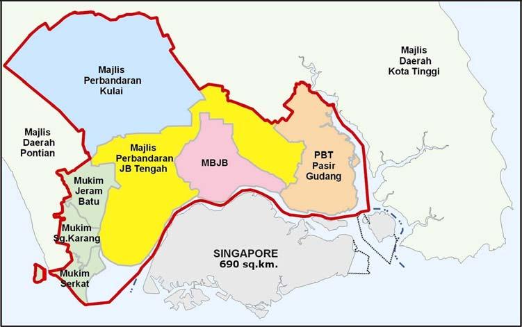 42 4.2.2 Pembangunan Berdasarkan Rancangan Pembangunan Pelan Komprehensif (CDP) Iskandar Malaysia di tadbir di bawah satu pihak berkuasa iaitu Pihak Berkuasa Wilayah Pembangunan Iskandar (IRDA) dan