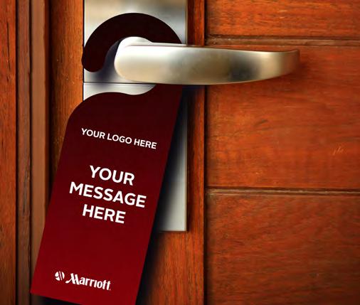 Further details and prices available upon request DO NOT DISTURB SIGNS We are able to offer an opportunity to brand the Do not disturb bedroom signs used in the San Francisco Marriott