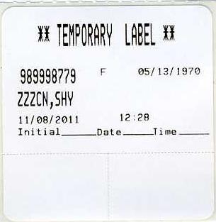 Temporary Labels Can be Used for
