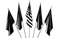 US Flag Displayed with Flags of Foreign Nations. When flags of one or more nations are displayed with the US flag, each will be flown from a separate flagpole of the same height.