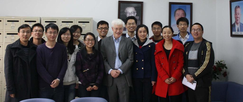 While in China, SIAM Past President Nick Trefethen (center)