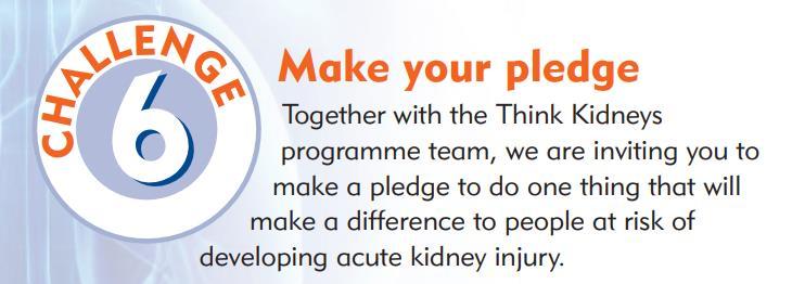 Committing to action to prevent or manage acute kidney