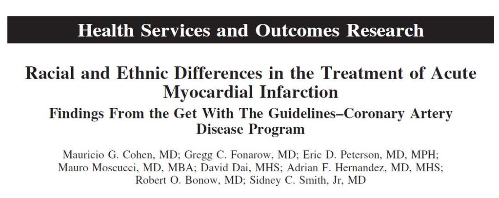 Conclusions- Among hospitals engaged in a national quality monitoring and improvement program, evidence-based care for acute myocardial infarction appeared to improve over time for patients